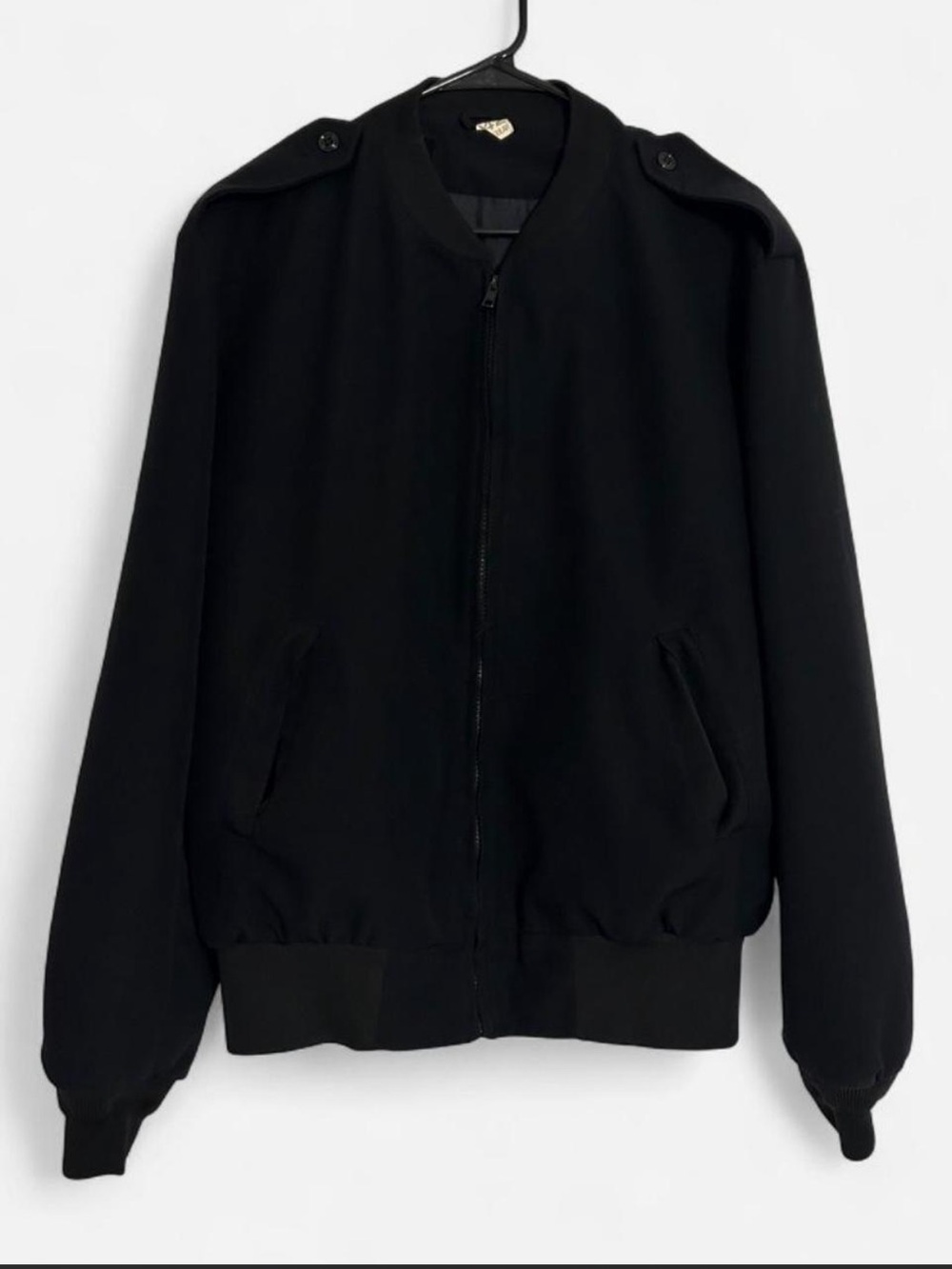 Vintage Classic Black Bomber Jacket - Men's